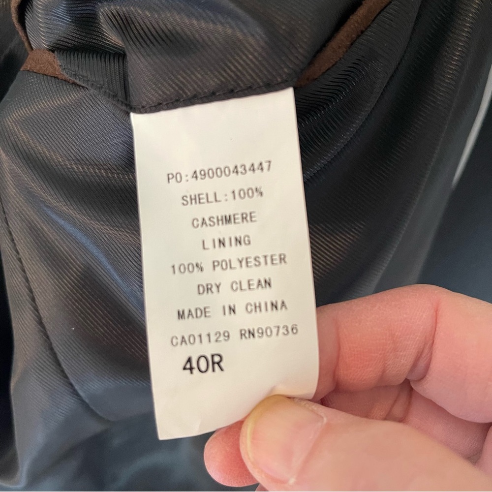 NEW WITH TAGS Lauren Ralph Lauren 100% Chasmere Mid length Black Coat 40R - Picture 8 of 8